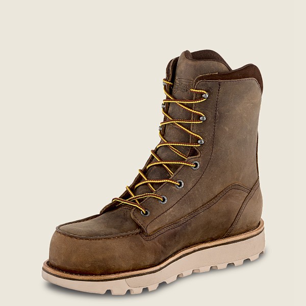 Bottes de Sécurité Red Wing - Traction Tred Lite - 8-Inch Waterproof Toe - Kaki - Homme 675RHZYMB